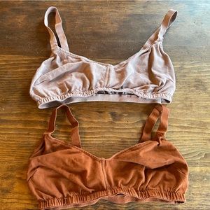 Pansy bras in rust & mauve